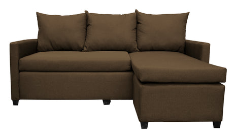 Sala Esquinera Modular El Bazar Store Vancouver Chocolate 175x130 cm Sofa Lado derecho ó izquierdo Económica, Tela Lino