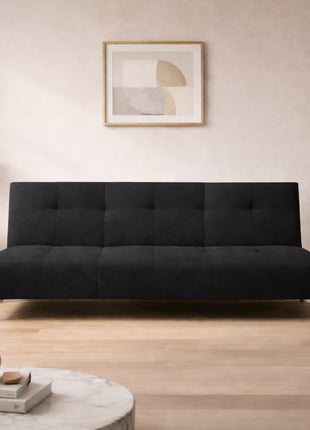 Sofá Cama Reclinable Vegas terciopelo Rosa, Futon 3 Posiciones, El Bazar Store