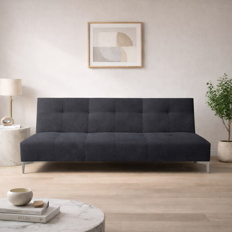 Sofá Cama Reclinable Vegas terciopelo Rosa, Futon 3 Posiciones, El Bazar Store