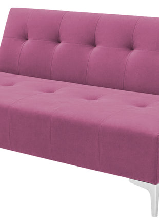 Sofá Cama Reclinable Vegas Lino Rosa Futon 3 Posiciones, El Bazar Store