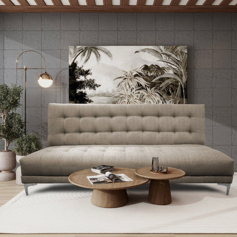Sofa cama El Bazar Store Verso Beige Matrimonial Futon 3 posiciones