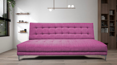 Sofa cama El Bazar Store Verso Rosa Matrimonial Futon 3 posiciones