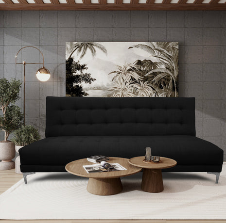 Sofa cama El Bazar Store Verso Negro  Matrimonial Futon 3 posiciones