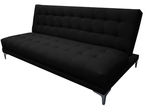 Sofa cama El Bazar Store Verso Negro  Matrimonial Futon 3 posiciones