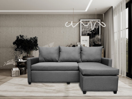 Sala Esquinera Modular El Bazar Store Vancouver 175x130 cm Sofa Lado derecho ó izquierdo Económica, Tela Lino