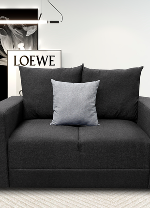 Love seat El Bazar Store Miami Lino Gris Oxford  2 plazas, Modular, Moderno, Sala