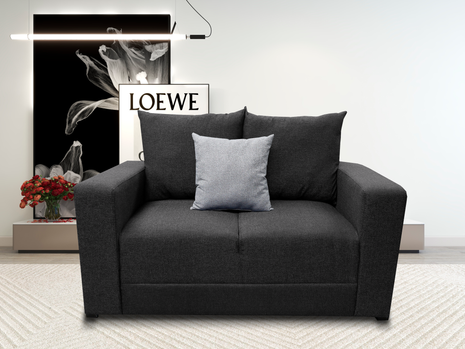 Love seat El Bazar Store Miami Lino Gris Oxford  2 plazas, Modular, Moderno, Sala