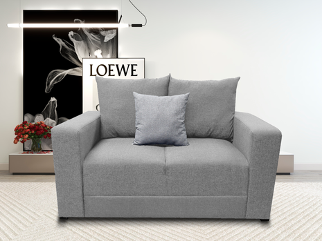 Love seat El Bazar Store Miami Lino Gris plata  2 plazas, Modular, Moderno, Sala