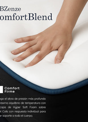 Colchón EBDreams Zenze Firme Blanco 5 tecnologías Memory Foam Fresh Gel Hecho en México