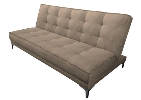 Sofa cama El Bazar Store Zeus Beige Terciopelo Matrimonial Futón 3 posiciones