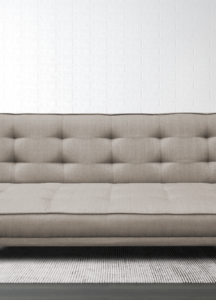 Sofa cama Zeus Lino Beige- Matrimonial Futon 3 posiciones, El Bazar Store