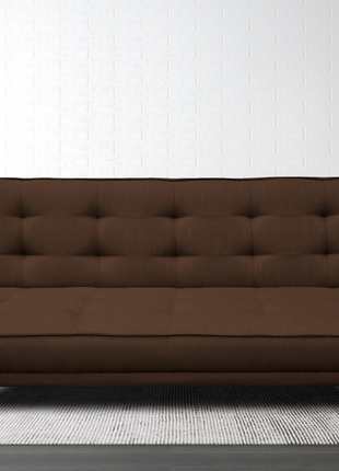 Sofa cama Zeus Lino Chocolate - Matrimonial Futon 3 posiciones, El Bazar Store
