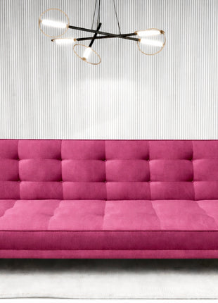 Sofa cama El Bazar Store Zeus Terciopelo Matrimonial Futón 3 posiciones