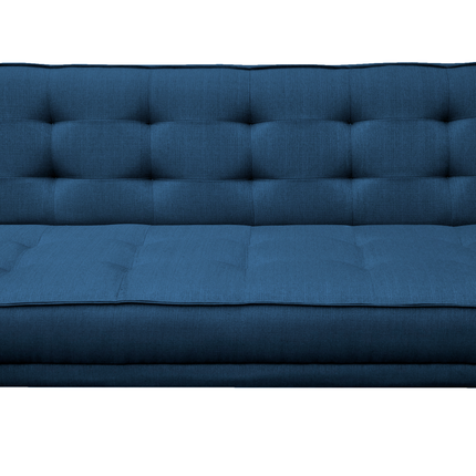 Sofa cama Zeus Lino Azul marino - Matrimonial Futon 3 posiciones, El Bazar Store