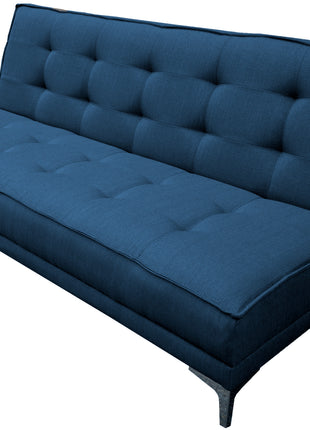 Sofa cama El Bazar Store Zeus Azul Marino Matrimonial Futón 3 posiciones