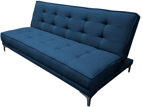 Sofa cama El Bazar Store Zeus Azul Marino Matrimonial Futón 3 posiciones