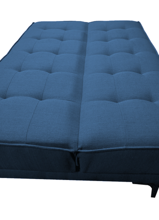 Sofa cama Zeus Lino Azul marino - Matrimonial Futon 3 posiciones, El Bazar Store