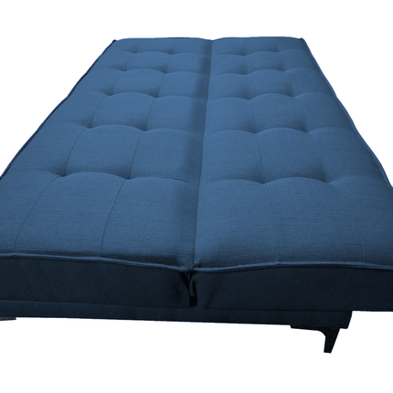 Sofa cama Zeus Lino Azul marino - Matrimonial Futon 3 posiciones, El Bazar Store