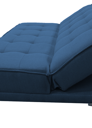 Sofa cama Zeus Lino Azul marino - Matrimonial Futon 3 posiciones, El Bazar Store