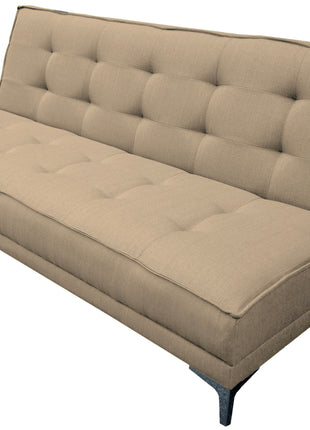 Sofa cama El Bazar Store Zeus Beige Matrimonial Futón 3 posiciones