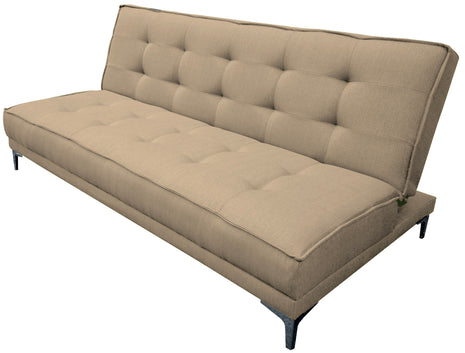 Sofa cama El Bazar Store Zeus Beige Matrimonial Futón 3 posiciones
