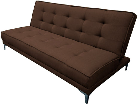 Sofa cama El Bazar Store Zeus Chocolate Matrimonial Futón 3 posiciones
