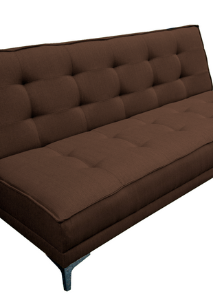 Sofa cama Zeus Lino Chocolate - Matrimonial Futon 3 posiciones, El Bazar Store