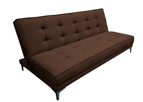 Sofa cama Zeus Lino Chocolate - Matrimonial Futon 3 posiciones, El Bazar Store