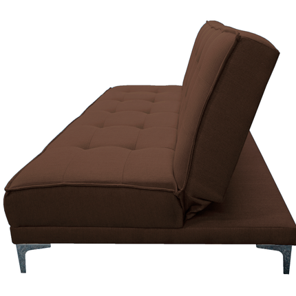 Sofa cama Zeus Lino Chocolate - Matrimonial Futon 3 posiciones, El Bazar Store