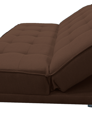 Sofa cama Zeus Lino Chocolate - Matrimonial Futon 3 posiciones, El Bazar Store