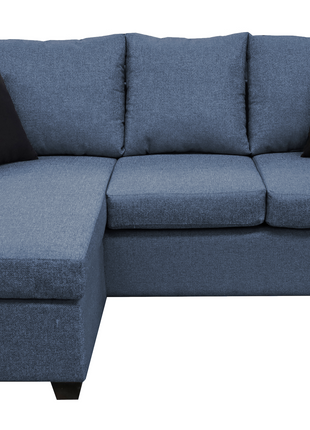 Sala Esquinera El Bazar Store Denver Azul marino, 200x140 cm, Lado derecho e Izquierdo, Lino nacional, Sofa
