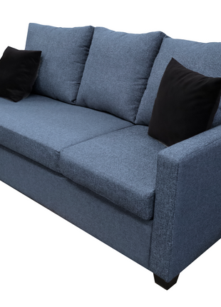 Sala Esquinera El Bazar Store Denver Azul marino, 200x140 cm, Lado derecho e Izquierdo, Lino nacional, Sofa