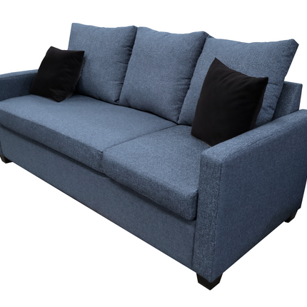 Sala Esquinera El Bazar Store Denver Azul marino, 200x140 cm, Lado derecho e Izquierdo, Lino nacional, Sofa