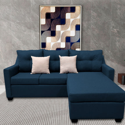 Sala Esquinera El Bazar Store Hermes Azul marino 225x165 cm, Lado Izquierdo y derecho, Lino nacional