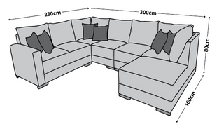 Sala Esquinera Modular El Bazar Store Artemis 230x300 cm, Derecha ó Izquierda, Tela Lino nacional
