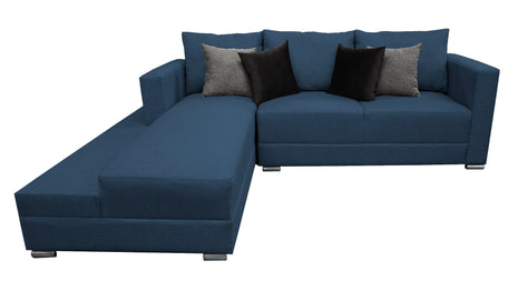 Sala Esquinera El Bazar Store Aston 260x200 cm Azul Marino lino nacional