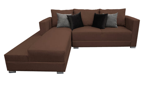 Sala Esquinera El Bazar Store Aston 260x200 cm Chocolate lino nacional