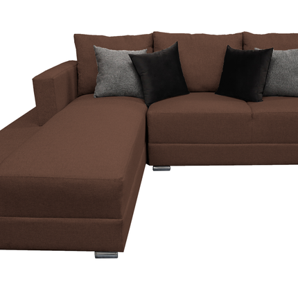 Sala Corbel - Esquinera en "U" Chocolate, 200x315x255 cm, 4 salas en 1, El Bazar Store