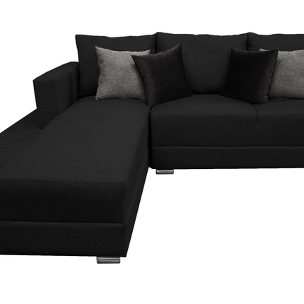 Sala Corbel - Esquinera en "U" Negro, 200x315x255 cm, 4 salas en 1, El Bazar Store