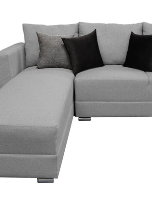 Sala Esquinera El Bazar Store Aston 260x200 cm - Gris plata, lino nacional