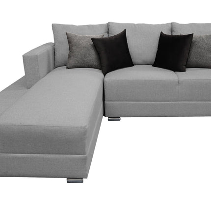Sala Esquinera El Bazar Store Aston 260x200 cm - Gris plata, lino nacional