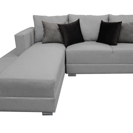 Sala Corbel - Esquinera en "U" Plata, 200x315x255 cm, 4 salas en 1, El Bazar Store