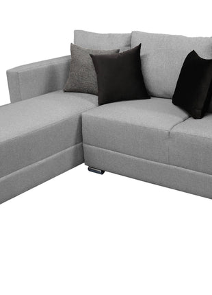 Sala Esquinera El Bazar Store Aston 260x200 cm - Gris plata, lino nacional