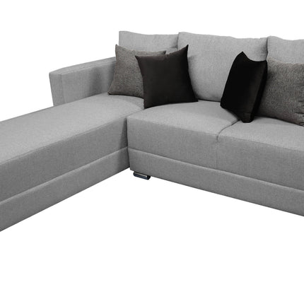 Sala Esquinera El Bazar Store Aston 260x200 cm - Gris plata, lino nacional