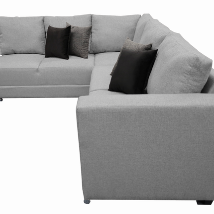 Sala esquinera Bazar Store Tempo Gris plata 215 x 255 cm  Lino nacional