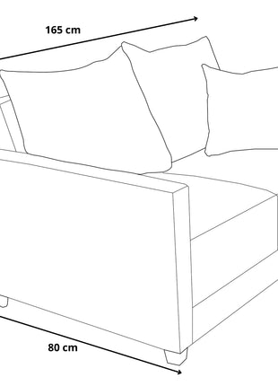 Love seat El Bazar Store Atlanta Lino Beige 2 plazas Modular Moderno