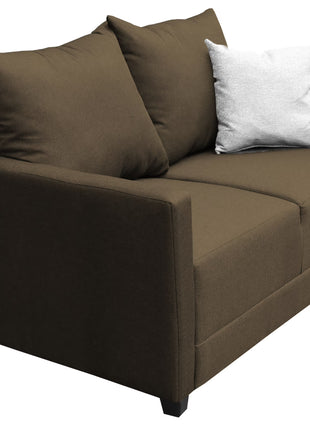 Love seat El Bazar Store Atlanta Lino Chocolate 2 plazas Modular Moderno