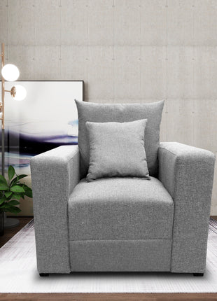 Sala Modular 3-2-1 El Bazar Store Miami Gris plata, Sofa, Love seat y sillon