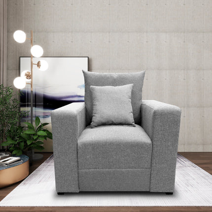 Sala Modular 3-2-1 El Bazar Store Miami Gris plata, Sofa, Love seat y sillon