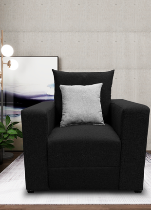 Sala Modular 3-2-1 El Bazar Store Miami Negro, Sofa, Love seat y sillon